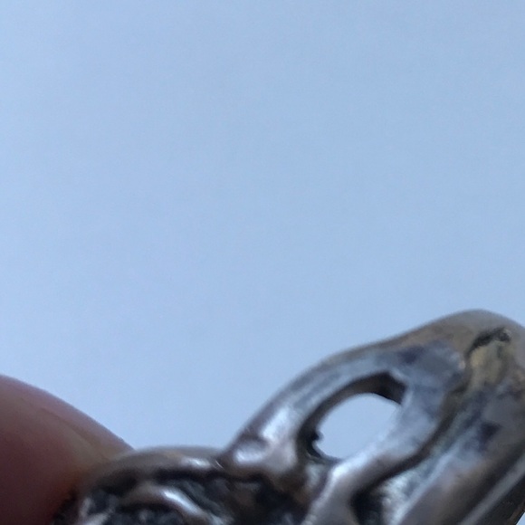 Heavy Sterling Silver Artisan Alien Sci-Fi Ring 8 - Picture 5 of 8